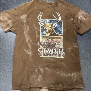 Brown Graphic Deer T-Shirt